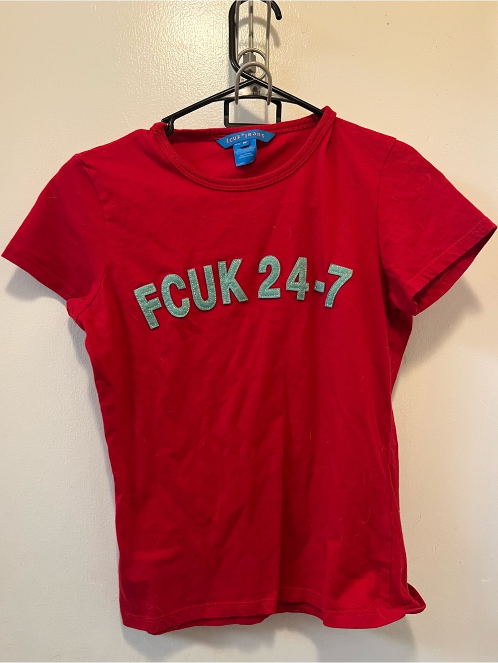 French Connection Red Short-Sleeve Graphic Tee